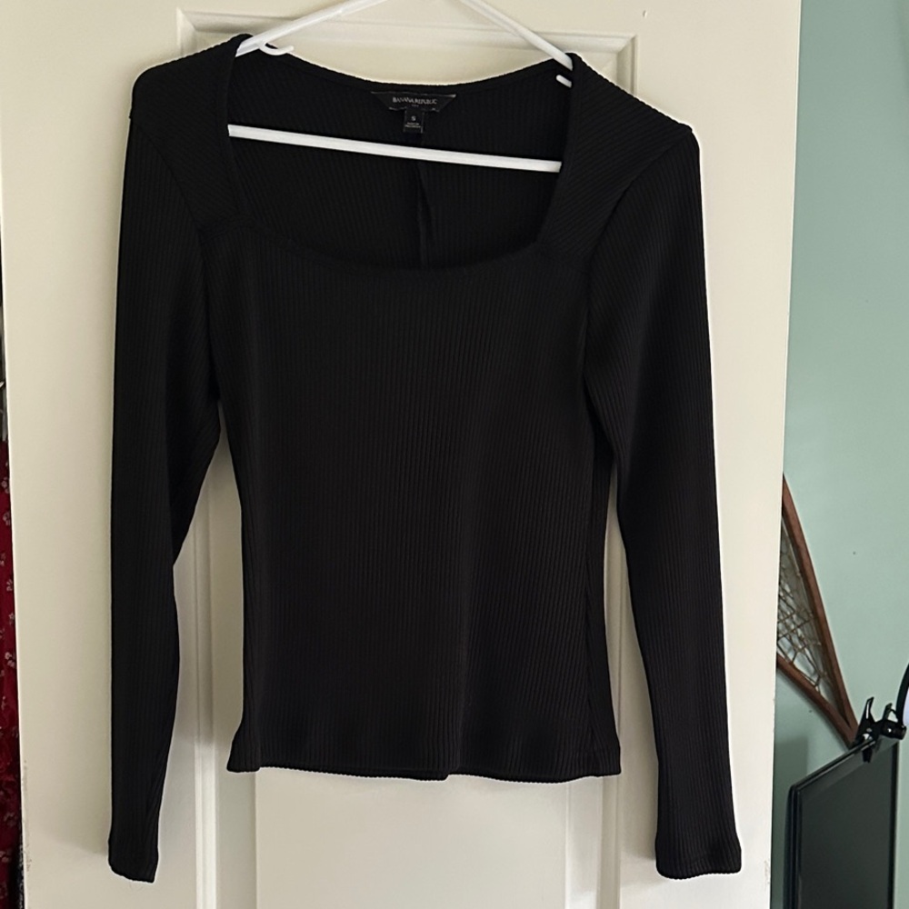 Banana Republic Black Ribbed Women's Top